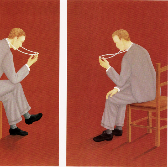 Francis Alys 'Set Theory' 1996 in collaboration with Emilio Rivera. Diptych on Metal Sheet